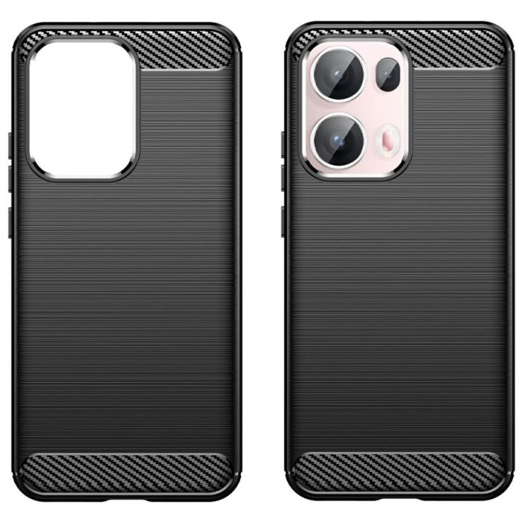 Защитный чехол UniCase Carbon для OPPO Reno 13 Pro 5G - Black: фото 2 из 8