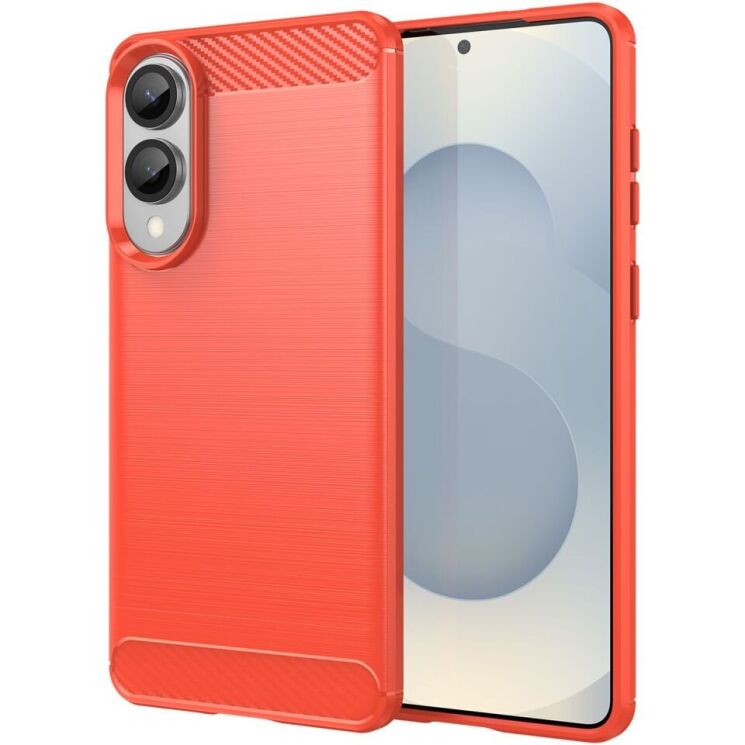 Защитный чехол UniCase Carbon для Samsung Galaxy S25 Edge (S937) - Red: фото 1 из 8