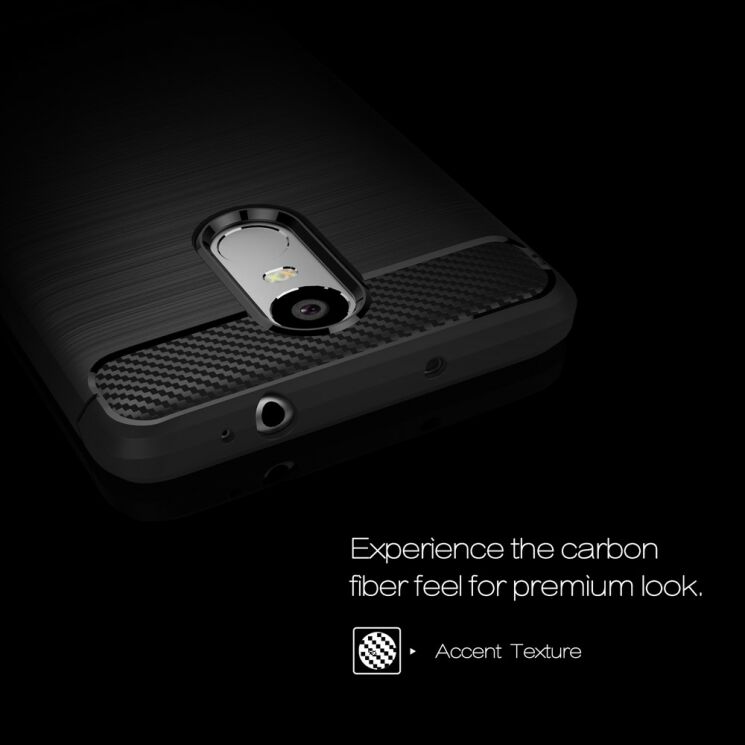 Захисний чохол UniCase Carbon для Xiaomi Redmi Note 3 / Note 3 Pro - Black: фото 4 з 8