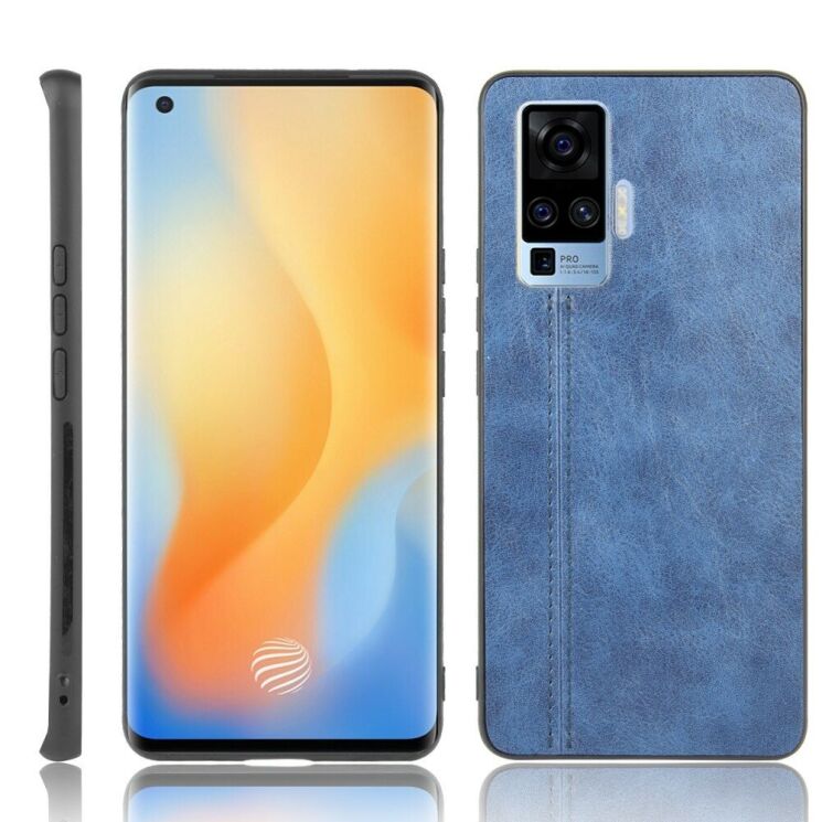 Защитный чехол UniCase Leather Series для VIVO X50 Pro - Blue: фото 1 из 9