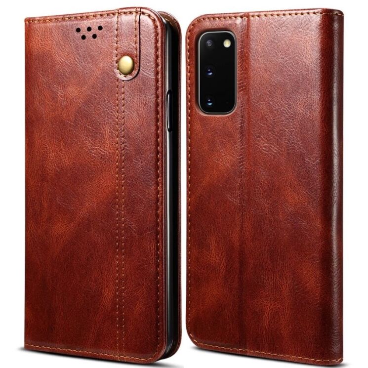 Защитный чехол UniCase Leather Wallet для Samsung Galaxy S20 FE (G780) - Brown: фото 1 из 7