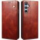 Защитный чехол UniCase Leather Wallet для Samsung Galaxy S25 Plus (S936) - Brown (376034Z). Фото 1 из 7