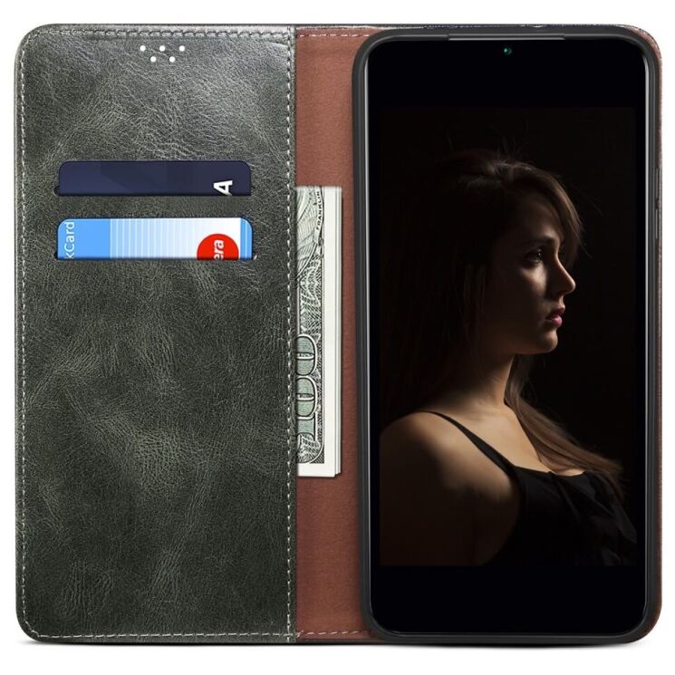 Защитный чехол UniCase Leather Wallet для Xiaomi 14T Pro - Green: фото 2 из 6