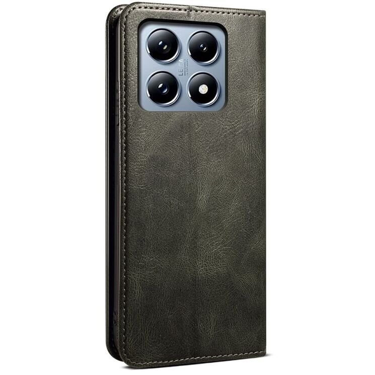 Защитный чехол UniCase Leather Wallet для Xiaomi 14T Pro - Green: фото 6 из 6