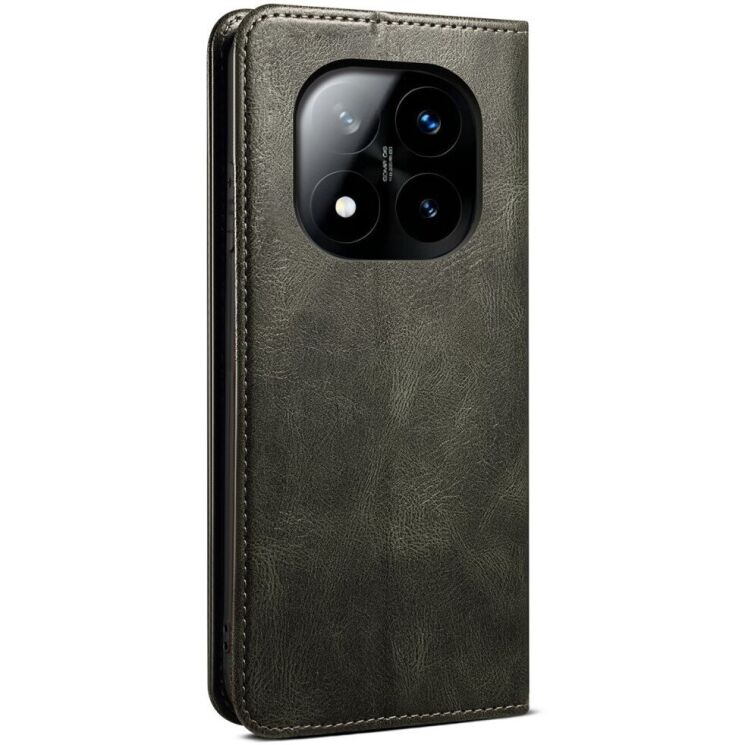 Защитный чехол UniCase Leather Wallet для Xiaomi Redmi Note 14 Pro Plus - Green: фото 3 из 7