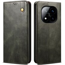 Защитный чехол UniCase Leather Wallet для Xiaomi Redmi Note 14 Pro Plus - Green: фото 1 из 7