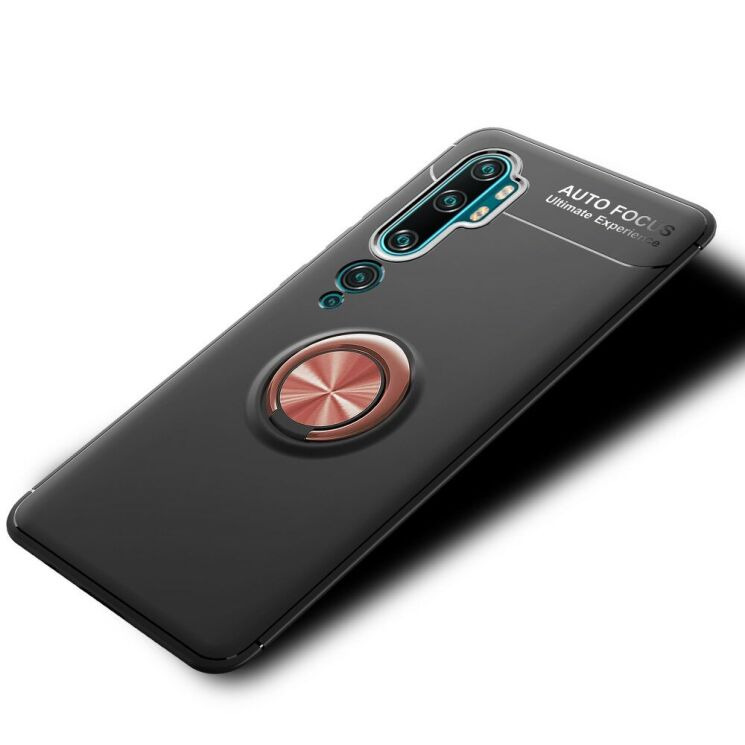 Чохол з магнітним кільцем UniCase Magnetic Ring для Xiaomi Mi Note 10 Pro / Mi Note 10 - Black / Rose Gold: фото 2 з 14
