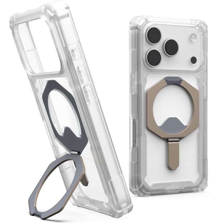 Защитный чехол URBAN ARMOR GEAR Plasma XTE MagSafe для iPhone 17 Pro (114527114G36) - Clear / Titanium: фото 1 из 13