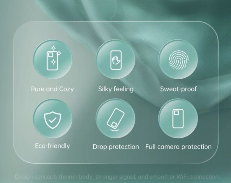 Защитный чехол XINLI Porcelain Design для Xiaomi Redmi A5 - Cyan: фото 9 из 10