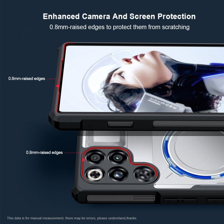 Захисний чохол XUNDD Rugged Case для ZTE Nubia Red Magic 11 Pro - Black: фото 4 з 7