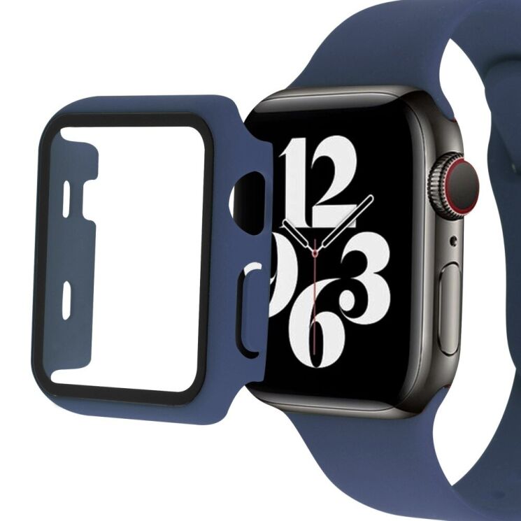 Защитный комплект Deexe Protective Kit для Apple Watch 41 mm (7 / 8 / 9 Series) - Dark Blue: фото 3 из 8