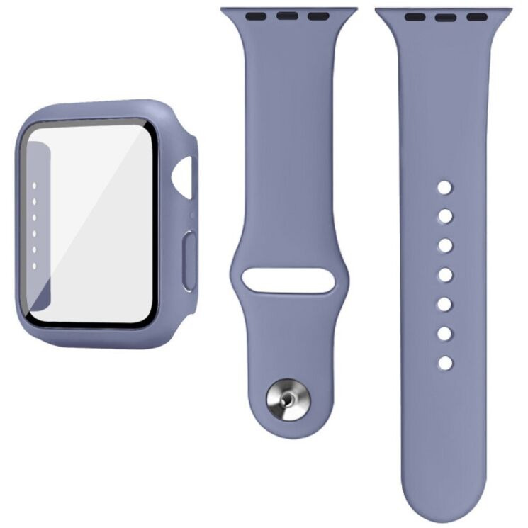 Захисний комплект IMAK Watch Strap + Case для Apple Watch 44 mm - Baby Blue: фото 5 з 14