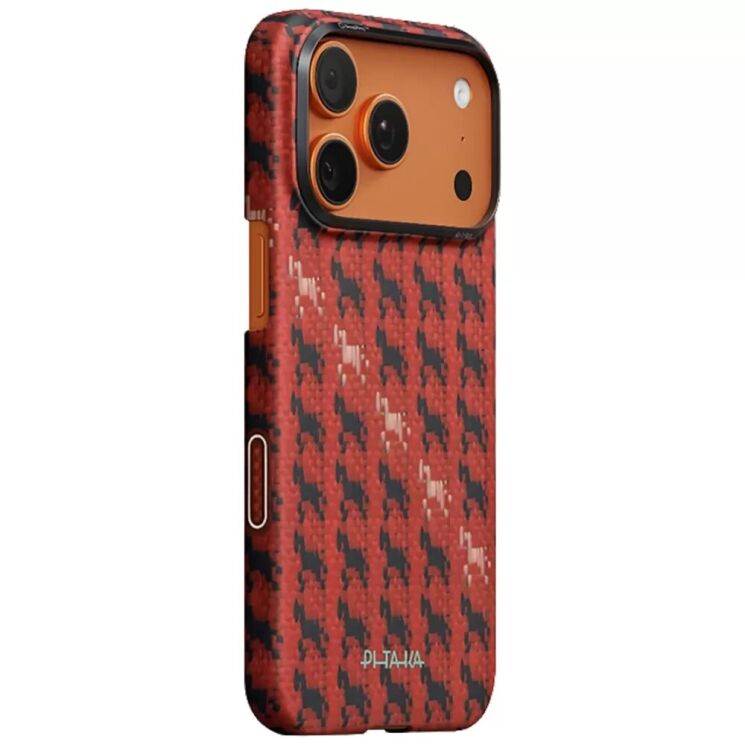 Ультратонкий чехол Pitaka Edge Ultra-Slim Happiness Rides для iPhone 17 Pro Max (HR1708PM) - Maroon: фото 4 из 14