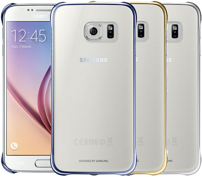 Защитная накладка Clear Cover для Samsung S6 (G920) EF-QG920BBEGRU - Gold: фото 3 из 3