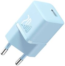 Мережевий зарядний пристрій Baseus GaN5 1C 20W (CCGN050103) - Blue: фото 1 з 21