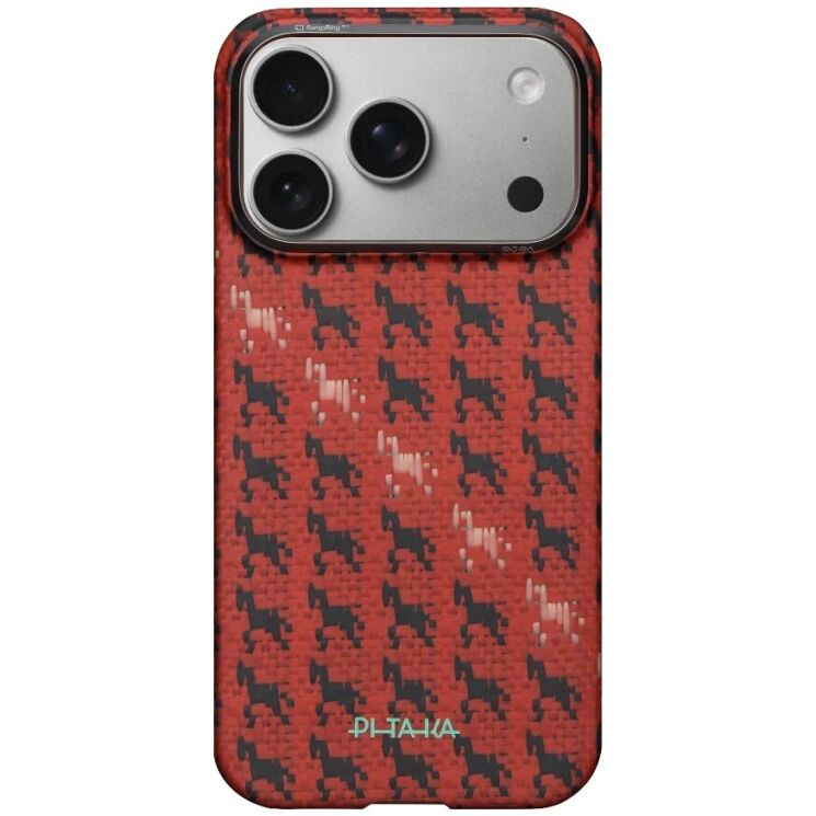 Ультратонкий чехол Pitaka Edge Ultra-Slim Happiness Rides для iPhone 17 Pro Max (HR1708PM) - Maroon: фото 3 из 14