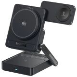 Беспроводное зарядное устройство Baseus PicoGo AF21 3 in 1 Qi2 35W (E02054) - Cosmic Black: фото 1 из 19