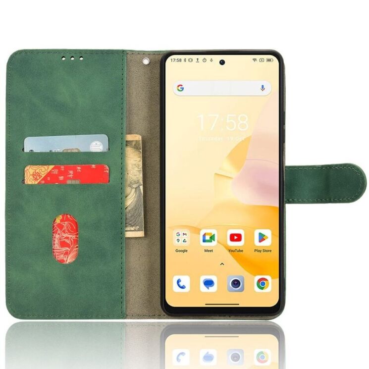 Чехол Deexe Classic Wallet для Blackview Shark 8 - Green: фото 2 из 6