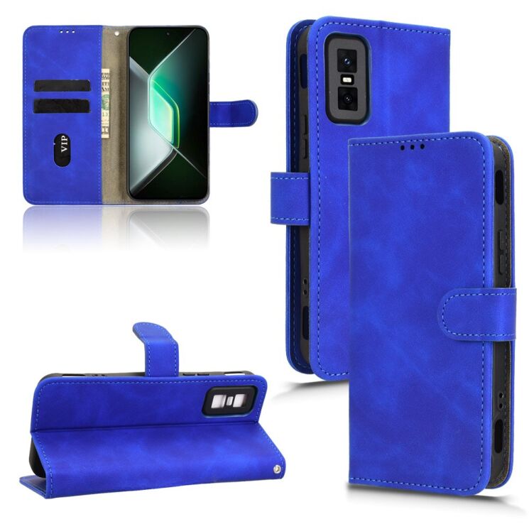 Чехол Deexe Classic Wallet для Infinix GT 30 Pro - Blue: фото 7 из 7