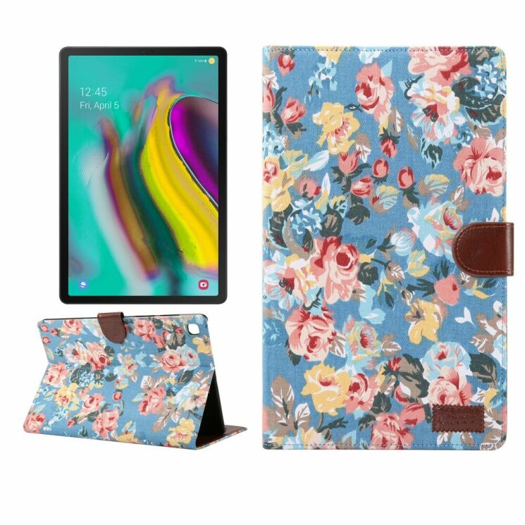 Чохол Deexe Peony Pattern для Samsung Galaxy Tab S5e 10.5 (T720/725) - Blue (217410L) Чохол Deexe Peony Pattern для Samsung Galaxy Tab S5e 10.5 (T720/725) - Blue: фото 1 з 6
