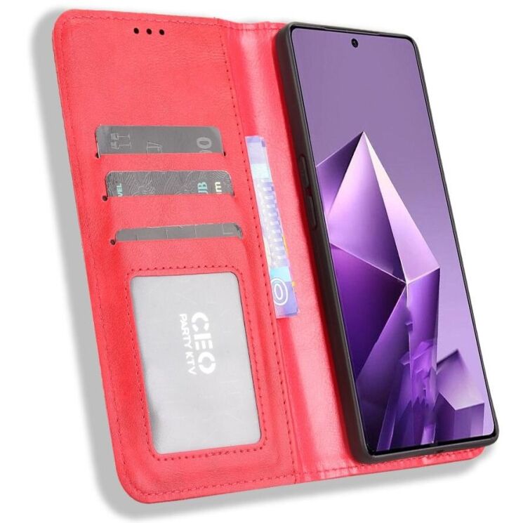 Чехол Deexe Retro Style для Infinix Note 50 Pro Plus - Red: фото 5 из 18