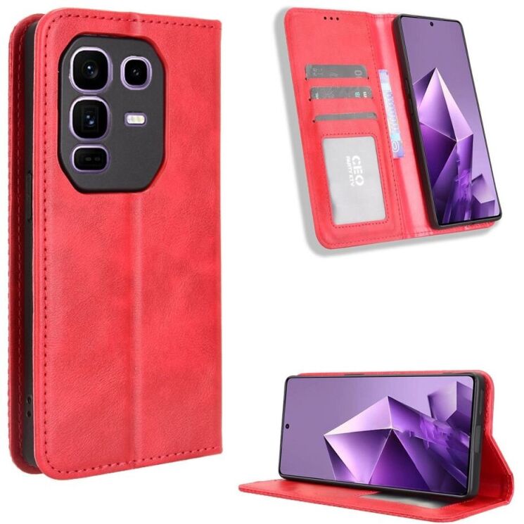 Чехол Deexe Retro Style для Infinix Note 50 Pro Plus - Red: фото 1 из 18
