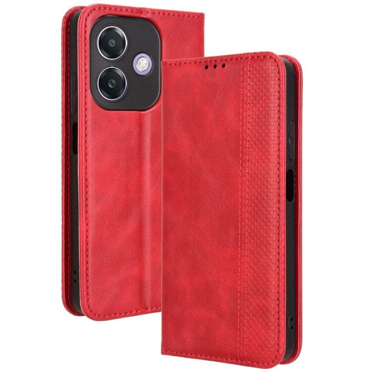 Чехол Deexe Retro Style для OPPO A3x / A3 / A40m - Red: фото 1 из 7