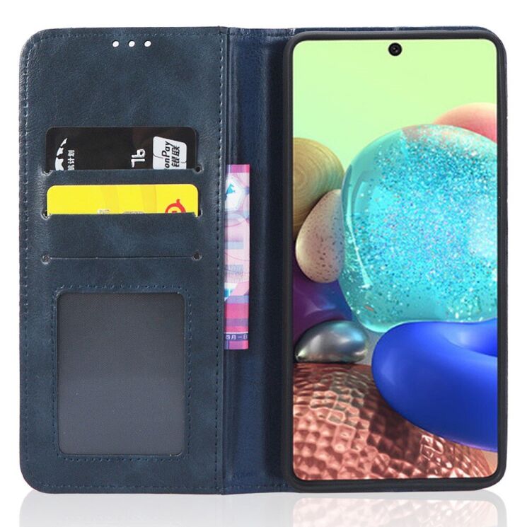 Чехол Deexe Retro Style для Samsung Galaxy A73 - Blue: фото 5 из 8