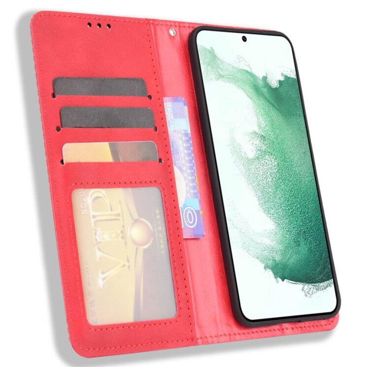 Чехол Deexe Retro Style для Samsung Galaxy S22 (S901) - Red: фото 5 из 10