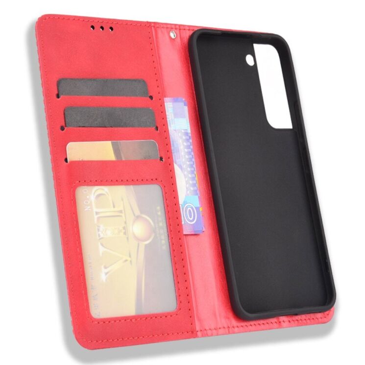 Чехол Deexe Retro Style для Samsung Galaxy S22 (S901) - Red: фото 6 из 10