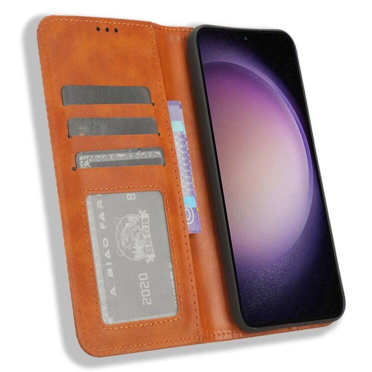 Чохол Deexe Retro Style для Samsung Galaxy S23 FE - Brown: фото 2 з 6