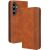 Чохол Deexe Retro Style для Samsung Galaxy S23 FE - Brown: фото 1 з 6