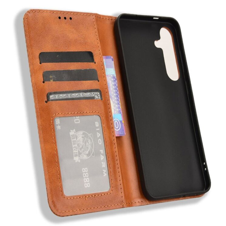 Чехол Deexe Retro Style для Samsung Galaxy S24 Plus - Brown: фото 4 из 7