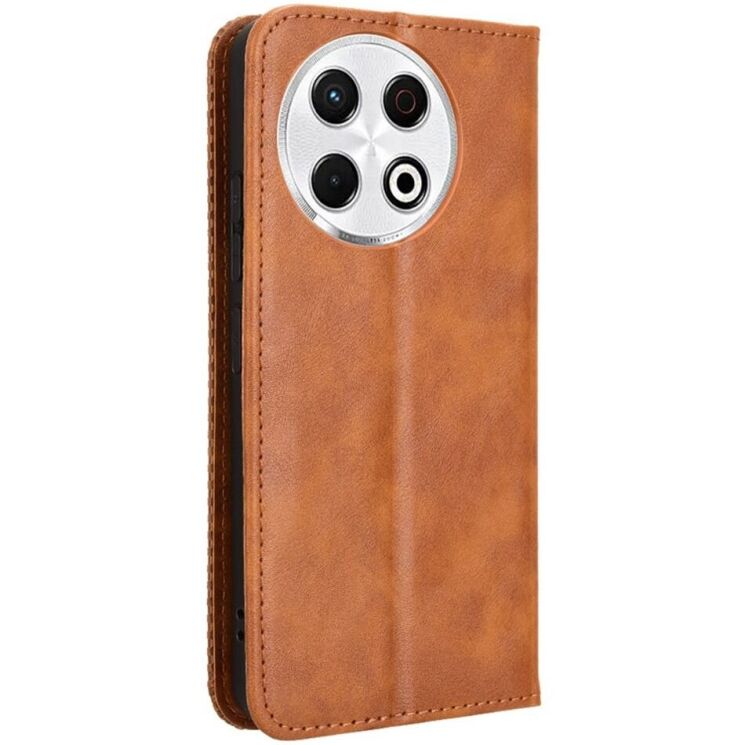 Чехол Deexe Retro Style для TECNO Spark 30 Pro - Brown: фото 6 из 8