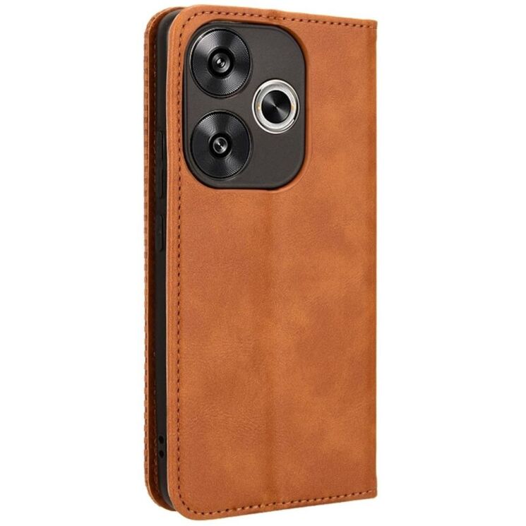 Чехол Deexe Retro Style для Xiaomi Poco F6 - Brown: фото 6 из 7