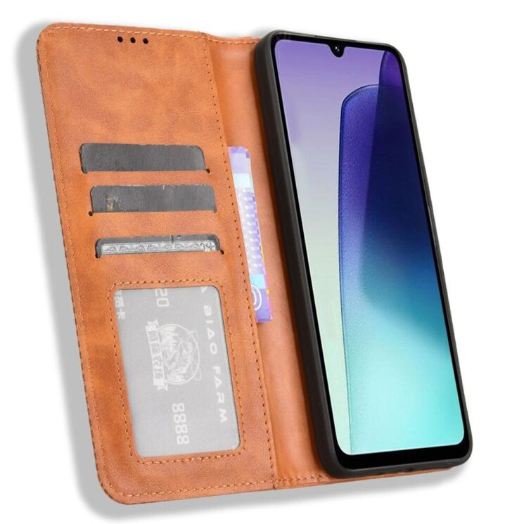 Чехол Deexe Retro Style для Xiaomi Redmi 14C / Redmi A4 5G / Poco C75 - Brown: фото 4 из 7