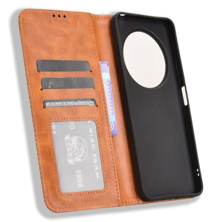 Чехол Deexe Retro Style для Xiaomi Redmi 14C / Redmi A4 5G / Poco C75 - Brown: фото 6 из 7