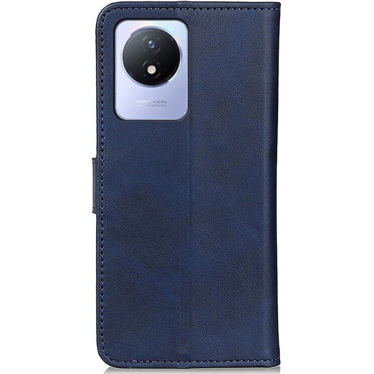 Чехол Deexe Retro Wallet для VIVO Y02 - Blue: фото 3 из 8