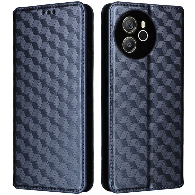 Чехол Deexe Rhombus Book для Blackview Shark 8 / Oscal Tiger 12 - Blue: фото 1 из 6