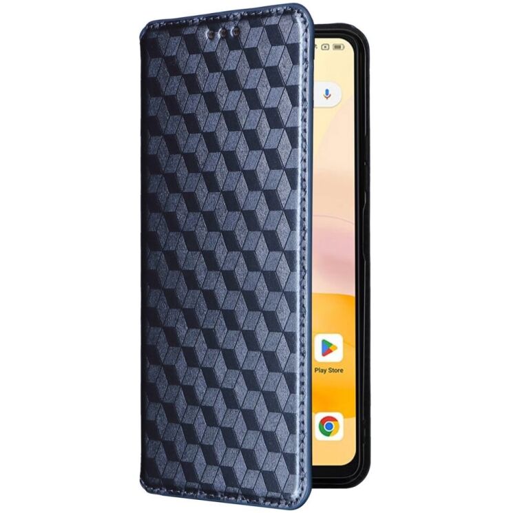 Чехол Deexe Rhombus Book для Blackview Shark 8 / Oscal Tiger 12 - Blue: фото 5 из 6