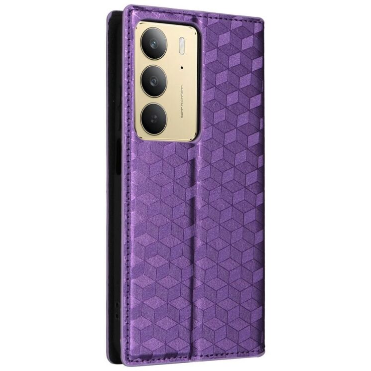 Чехол Deexe Rhombus Book для Realme C75 - Purple: фото 8 из 10