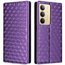 Чехол Deexe Rhombus Book для Realme C75 - Purple: фото 1 из 10