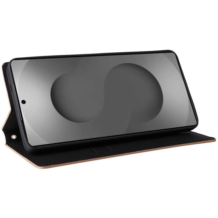 Чехол Deexe Rhombus Book для Samsung Galaxy S26 Ultra - Brown: фото 3 из 7