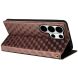 Чехол Deexe Rhombus Book для Samsung Galaxy S26 Ultra - Brown (404414Z). Фото 4 из 7