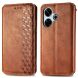 Чехол Deexe Rhombus Book для Xiaomi Redmi 13 - Brown (358902Z). Фото 1 из 9