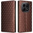 Чехол Deexe Rhombus Book для Xiaomi Redmi Note 15 (4G/5G) / Poco M8 - Brown (404635Z)