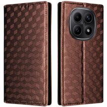 Чехол Deexe Rhombus Book для Xiaomi Redmi Note 15 (4G/5G) / Poco M8 - Brown: фото 1 из 8