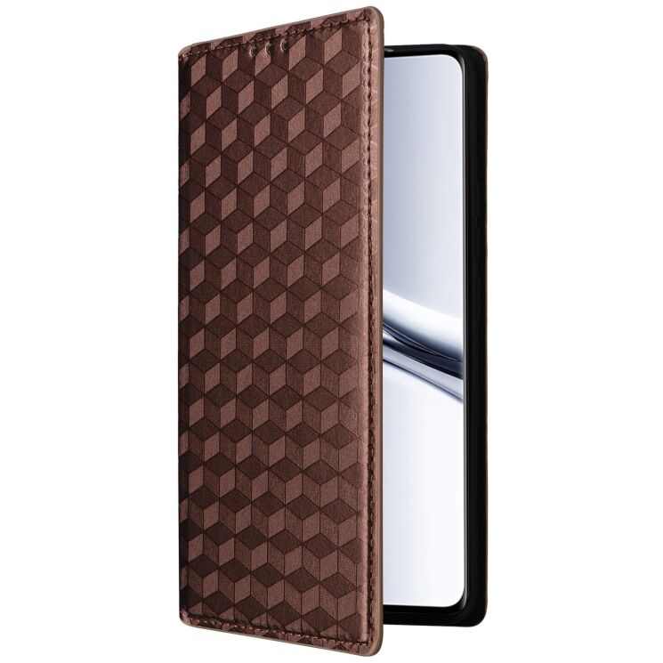 Чехол Deexe Rhombus Book для Xiaomi Redmi Note 15 (4G/5G) / Poco M8 - Brown: фото 7 из 8