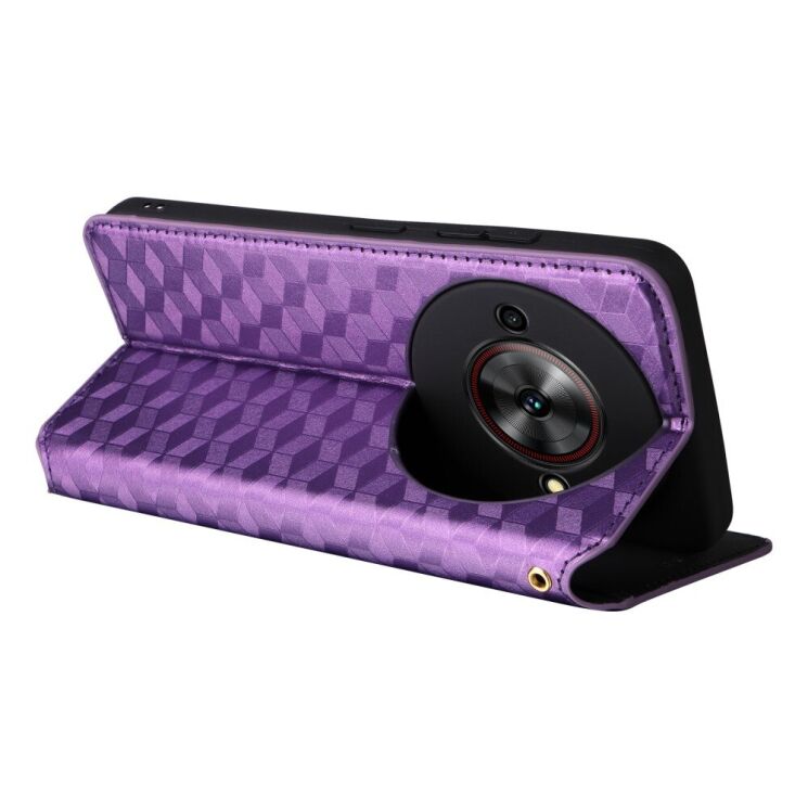 Чехол Deexe Rhombus Book для ZTE Nubia Focus - Purple: фото 4 из 9