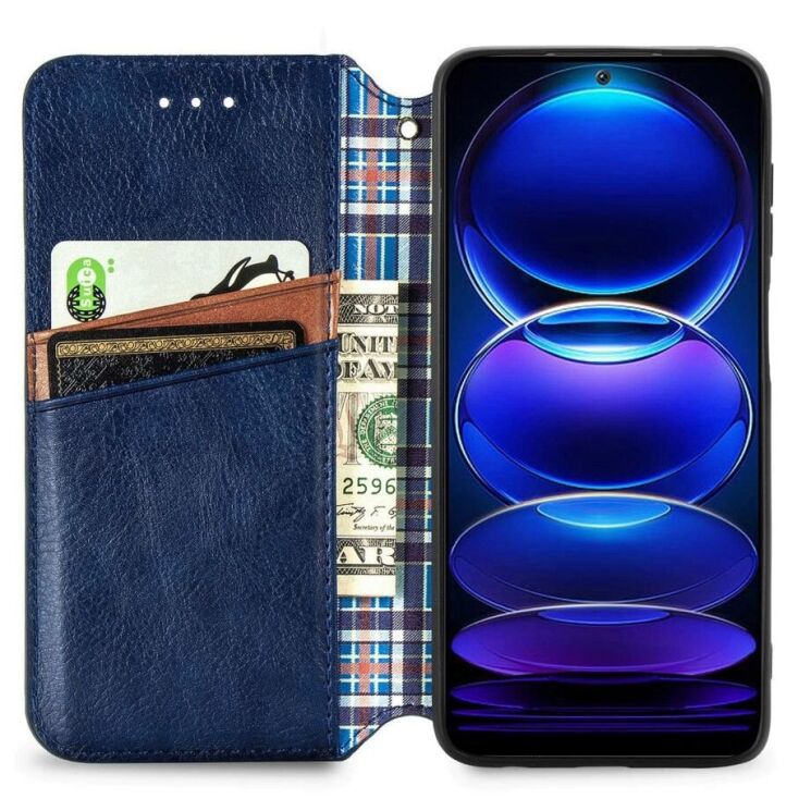 Чехол Deexe Rhombus Wallet для HMD Skyline - Blue: фото 2 из 9